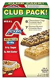 Atkins Meal Bars, Chocolate Chip Granola and Peanut Butter Granola, 15 Piece Variety Pack, 1.798 Pound