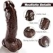 Realistic Dildo, Huge Penis with Strong Suction Cup for Hand-Free Play Vagina G-spot Anal Simulate, Big Cock with Curved Shaft and Balls for Women Masturbation
