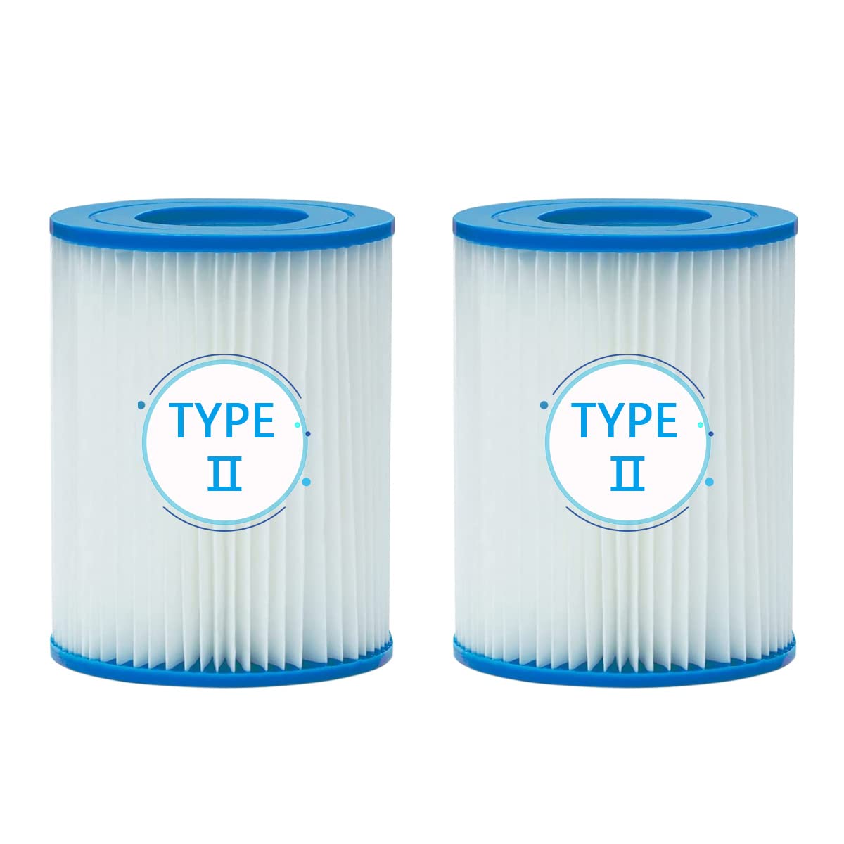 Filter Cartridge, FD2137 Swimming Pool Paper Filters Cartridges Pool Cleaning Filter Type II Compatible with Bestway Pool Filter Pump, for Summer Waves Circulation Whirlpool Pump