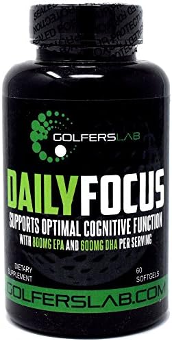 Omega 3 Fish Oil - Daily Focus by Golfers Lab supports optimal cognitive function