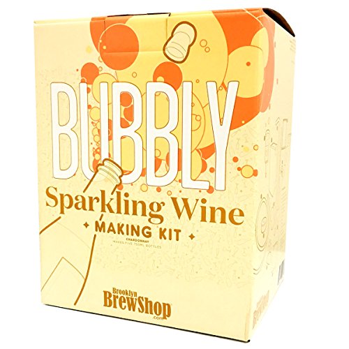 Brooklyn Brew Shop Sparkling Wine Making Kit: Bubbly Starter Set With Reusable Glass Fermenter, Brew Equipment, Ingredients - Perfect For Brewing Craft Bubbly At Home