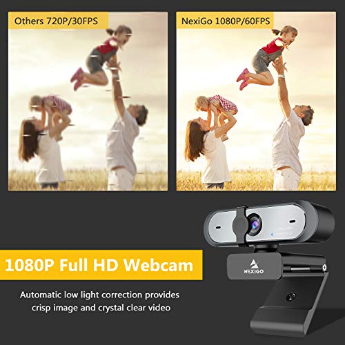 NexiGo N660P 1080P 60FPS Webcam with Software Control, Dual Microphone & Cover, Autofocus, HD USB Computer Web Camera… - Image 2