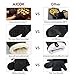 Aicok Oven Gloves Non-Slip Kitchen Oven Mitts Heat Resistant Cooking Gloves for Cooking, Baking, Barbecue Potholder, Black, 1 Pair