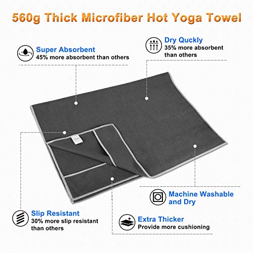 Aqui-Legend-Non-Slip-Hot-Yoga-Towel-Corner-Pockets-Design-for-Prevent-Bunching-Extra-ThickSuper-AbsorbentWashable-Perfect-Microfiber-Yoga-Mat-Towel-for-Hot-YogaBikramPilates