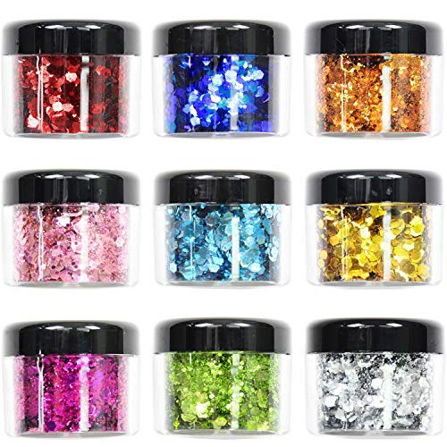 Glitter Wenida Holographic Cosmetic Festival Chunky Body Glitter for Nail Hair Face - Thumbnail 7