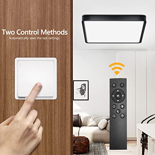 LED Deckenleuchte Dimmbar, bedee 36W LED Deckenlampe mit Fernbedienung, 3000K/ 4500K/ 6500K Einstellbar LED Lampe, 2.4cm Ultra Dünn Lampen für Bad/ Wohnzimmer/ Schlafzimmer/ Büro/ Küchen/ Balkon, 30CM