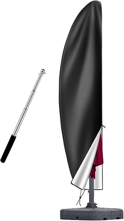 OKPOW Cantilever Parasol Cover 600D Oxford UV Windproof Waterproof 2m-3m