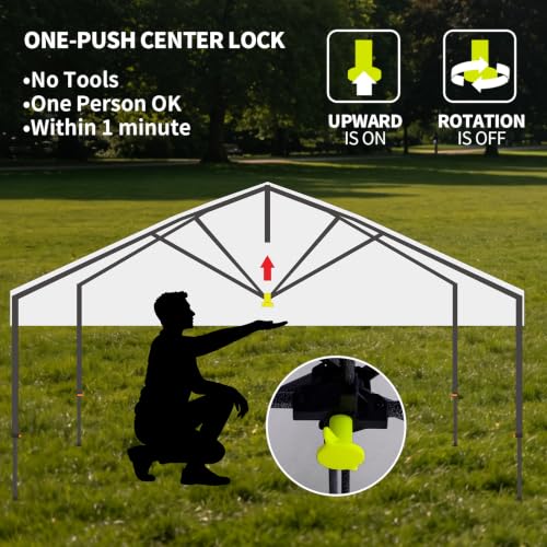 AERGERGER 10x10 Pop Up Canopy Tent Review: Easy Setup Gazebo with Window Sidewalls image 21