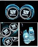 JSAMZ Car Logo LED Cup Holder Led Cup Coaster USB Charging Mat Luminescent Cup Pad LED Mat Interior Atmosphere Lamp Decoration Light