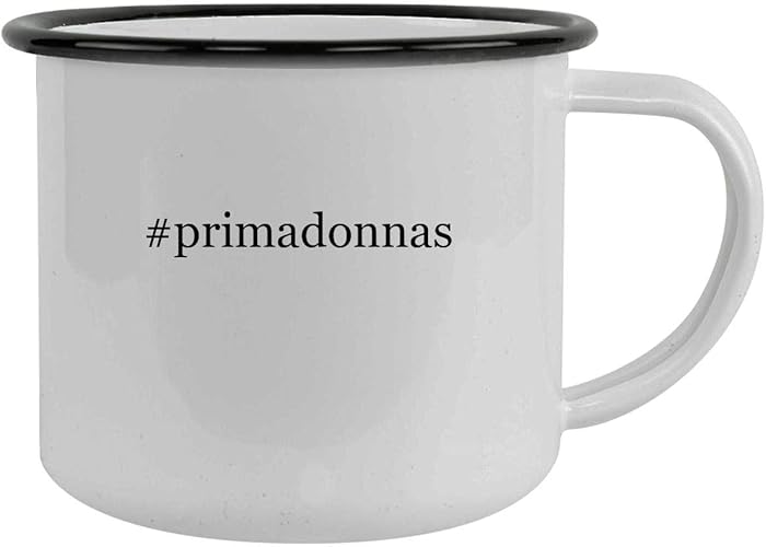 #primadonnas - 12oz Hashtag Camping Mug Stainless Steel, Black