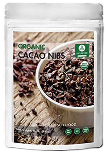 UPC 654728752378, Organic Cacao Nibs (1lbs) by Naturevibe Botanicals, Gluten-Free &amp; Non-GMO (16 ounces)