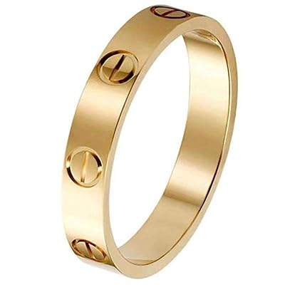 uiiFan Love Rings Lifetime Promise with Screw Design Wedding Band Best Gifts for Love with Valentines Day Promise Engagement Wedding Bands for Women
