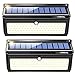 LUSCREAL Super Bright Solar Motion Sensor Security Wall Lights for Front Door Back Yard Garage Deck Porch Step Stair Garden Fence Driveaway Patio, 2Pack