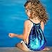 MHJY Sparkly Drawstring Backpack Mermaid Sequin Dance Bag Sports Gym Beach Swim Backpack Birthday Easter Gift Bag