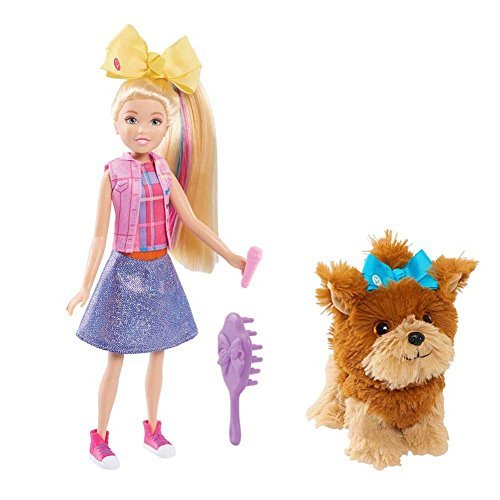 JoJo Siwa Singing Doll 10 With Bow Bow Plush Dog (Blue Bow) Want
