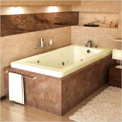 Guadeloupe 30 x 60 x 23" Rectangular Whirlpool Jetted Bathtub Color/Trim: White / Brushed Nickel, Options: Front Skirt Enclosure - Thumbnail 5