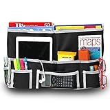 Fancii 10 Pocket Bedside Caddy - Hanging Storage Organizer for Books, Phones, Tablets, Accessory and TV Remote - Best for Headboards, Bed Rails, Dorm Rooms, Bunk Beds, Apartments, Bathrooms &amp; Travel (Kitchen)