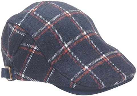 TotMore Kids Lattice stripes Ivy Newsboy Cap Tarton Woolen Flat Cap Duck Bill Hat Irish Cap