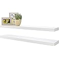 BAMEOS Floating Shelves,40 in W x 8in D Wall Mounted Wooden Shelves with Invisible Brackets Set of 2, Hanging Wall Shelves Decoration for Bedroom, Bathroom, Living Room and Kitchen
