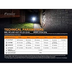 Fenix E03R Keychain Flashlight, Rechargeable 260