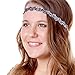 Hipsy Adjustable NO Slip Bling Glitter Forehead Headbands for Women Girls & Teens (Wave Gunmetal & Gold 2pk)