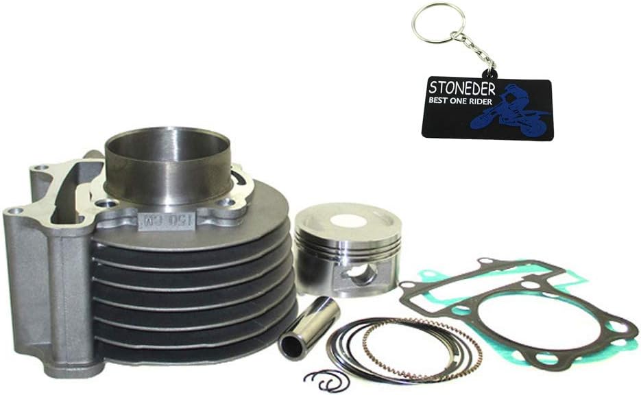 STONEDER 58.5mm Big Bore Cylinder Kit For Chinese Scooter Moped 157QMJ GY6 150cc 155cc