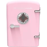 Frigidaire Retro 9-Can Mini Personal Fridge Portable Cooler for Car, Office, Bedroom, Dorm Room, or Cabin, 11.8" D x 7.1" W x
