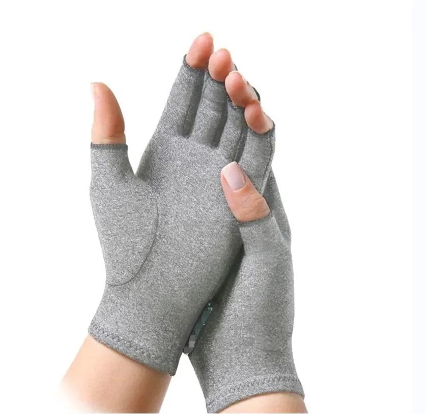 Atan Bamboo Compression Gloves for Arthritis Pain Relief – Fingerless Support Gloves for Joint Pain, Carpal Tunnel, Rheumatoid Relief, and Hand Swelling Reduction (S)