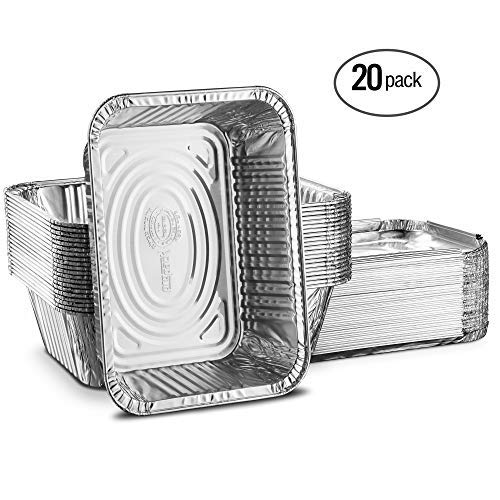 [20 Pack - 5 lb. Combo] Propack Disposable Aluminum Foil Meal Prep Cookware Oblong Pans With Foil Lids, Oven, Toaster, Grill, Cooking, Roasting, Broiling, Baking, Event, Take Out, Restaurant - Thumbnail 4