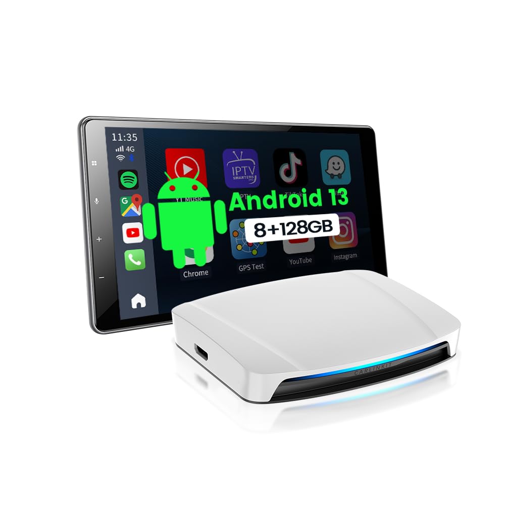 Carlinkit Aibox-HDMI アダプター JP版 8+128GB ワイヤレスCarPlay & Android Auto HDMI端子搭載 HDMI出力 動画再生可能 ゲームを楽しむ 2画面分割表示 後部座席の車載スクリーン対応可能 純正で有線CarPlay/有線Android A