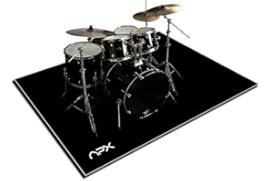 Drum Rug, 4x6Ft Drum Mat with Non-Slip TPR Bottom, Noise Reducing Drum Set Rug for Floor Protection, Drum Carpet for Electric