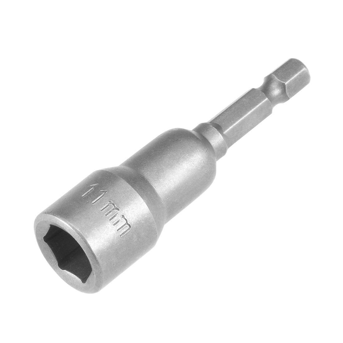 Sourcingmap 1/4" Quick-Change Hex Shank 11mm Nut Setter Driver Drill Bit, 65mm Length, Metric No-Magnetic