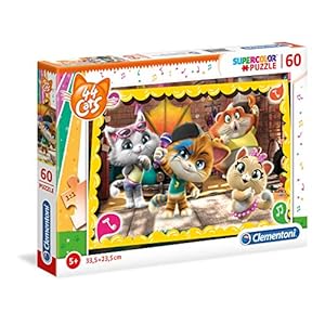 Clementoni- Puzzle 60 Piezas 44 Gatos, Multicolor (26052.2)