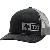 Trucker Hat - Texas (Black/Graphite) Mesh Snapback