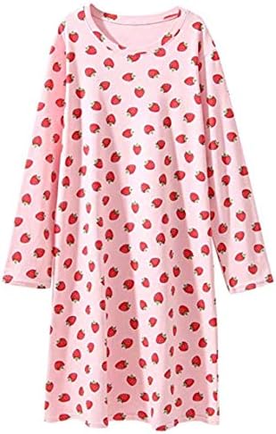 HOYMN Girls' Lace Nighties & Bowknot Nightgowns 100% Cotton Sleepwear 3-13 Years