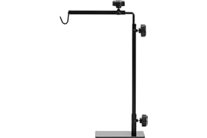 Simple Deluxe Reptile Lamp Stand Adjustable 14-26 inch Metal Bracket Floor Light Holder for Reptile Glass Terrarium Heating Light, Amphibian and Aquarium Tank