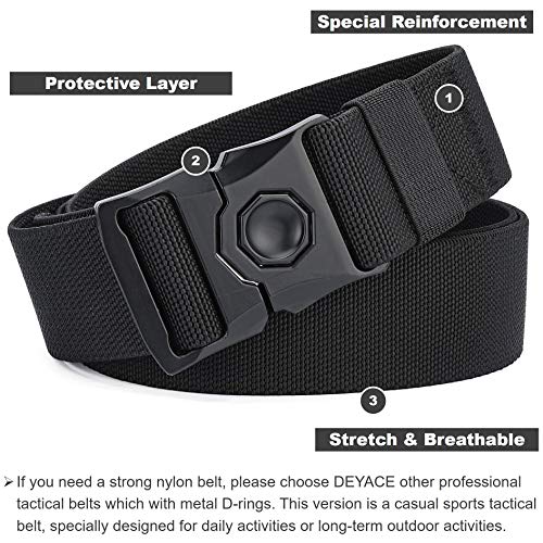 DEYACE Tactical Belt, QuickRelease Alloy Buckle Hunting Safety