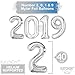 Silver Number Balloons 2021 Graduation Decorations Set - 40 Inch | Blue Latex, Confetti Balloons for Grad Party Decorations 2021 | Graduation Party Supplies 2021 | Class of 2021 Decorations Balloons