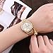 Han Shi Watches, Women Fashion Casual Business Eiffel Tower Quartz Wristwatch Round Clock (L, Gold)