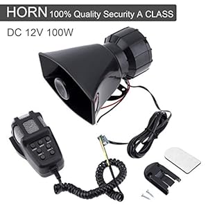 ePathChina® 100 W 12 V 7 Sound Auto Elektronische Waarschuwing Sirene Motorfiets Alarm Brandweerlieden Ambulance…