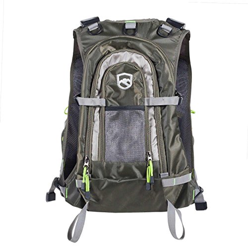 Elkton Outdoors Universal Fit Fly Fishing Vest Backpack with Hard Shell