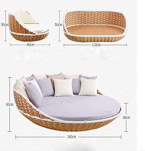 MU Hängesessel Doppelschaukel Stuhl Innen Erwachsene Wiege Stuhl Balkon Hängematte Korbstuhl Im Freien Einzelnen… – Bild 6