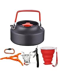 Juego de 9 mosquetones plegables para acampada, té