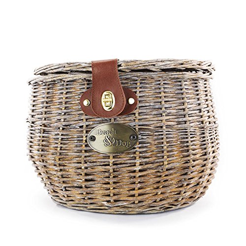 Creel Style Willow Bicycle Basket – Hand Crafted By Beach and Dog Co – (Barnegat Small)