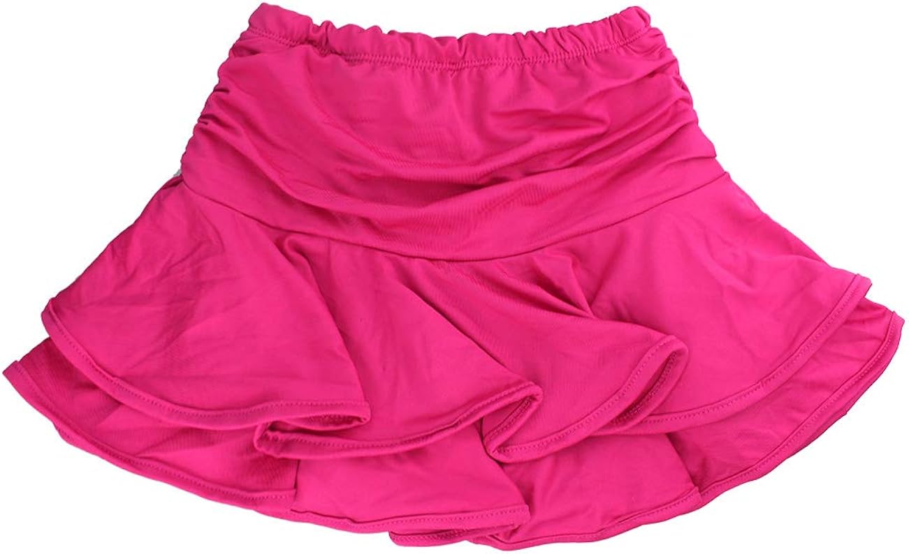 Daydance Girl's Dance Skirt Latin Ballroom Samba Tango Practice Dress with Boy Shorts 9 Colors: Clothing