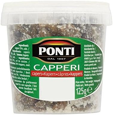 Ponti Capers in Salt 125g - Pack of 4