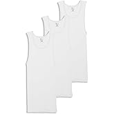 Jockey Men's Undershirt 100% Cotton Big Man A-Shirt Tank - 3 Pack