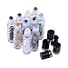 10 ml Roller Balls for Essential Oils - Small Glass Roller Bottles with Decorative Tops & Mini Tumbled Gemstone Chips Inside, 6 pcs