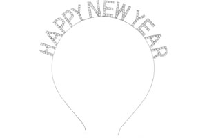 BinaryABC Happy New Year Headband Tiara.New Year Eve Hair Accessories Party Supplies Favors