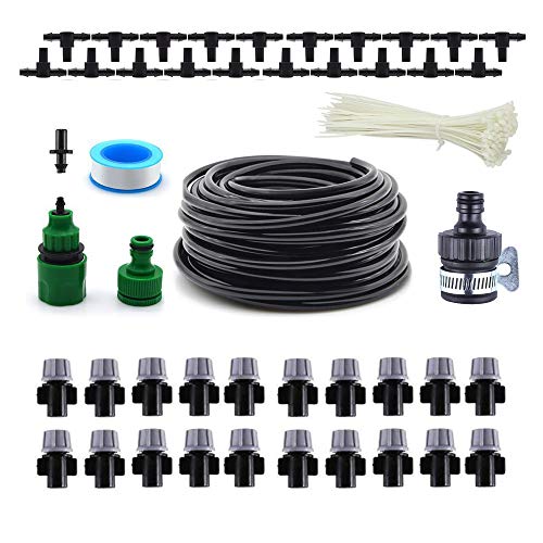 OUTFANDIA Patio Spray Misters Watering System Kits Accessories for Outdoor Garden Greenhouse Nozzles Misting Cooling with 50 Feet 4/7 Blank Distribution Tubing Hose, Instruction - Thumbnail 6